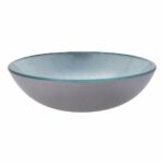 TIG-7032 round green and white vessel sink for bathroom vanity