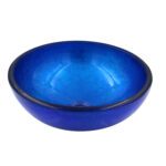 TIG-S132-12 bright blue round vessel sink for bathroom vanity
