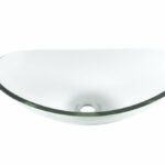 TIS-324C_white colored glass vessel sink for bathroom