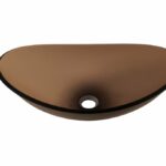 TIS-324T_copper colored glass vessel sink for bathroom
